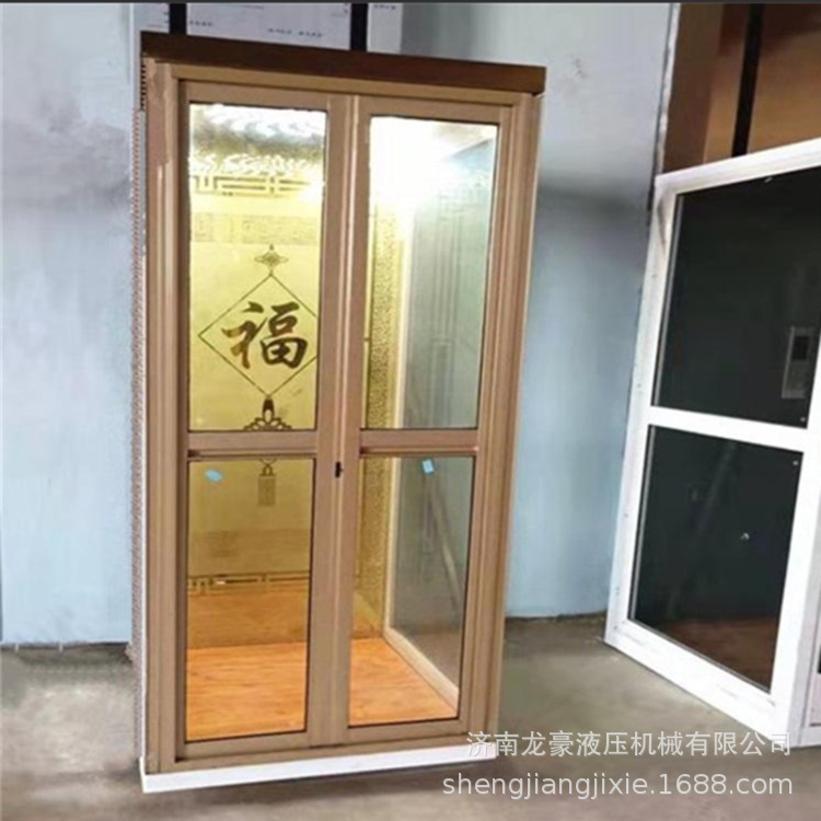 厂家直销别墅家庭工厂家用电梯液压升降玻璃门折叠门双层电梯货梯
