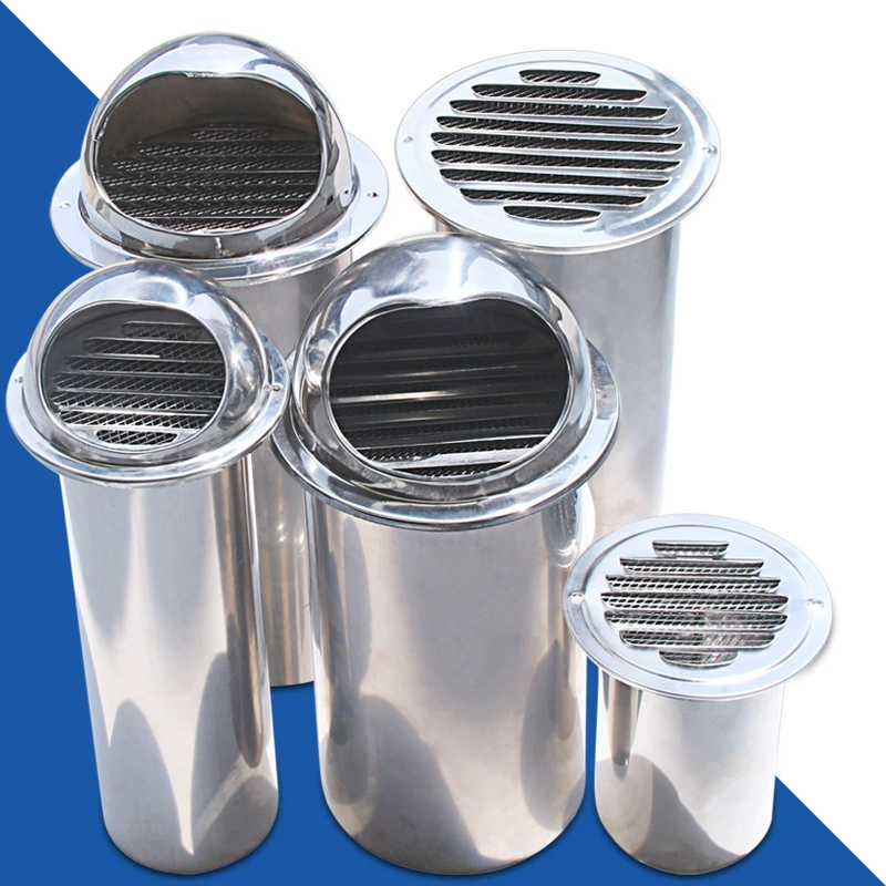 Удлиненное выпускное отверстие для воздуха, внешнее вентиляционное отверстие в стене, дождевик, дождевик, сквозной вытяжной колпак, вытяжной колпак, колпак из нержавеющей стали