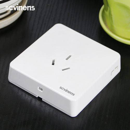 Type 86 surface-mounted 16A three-hole wall socket white high-power air conditioner large flat plug power switch panel wholesale