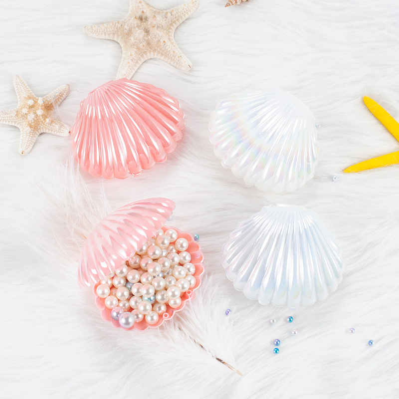 Chica corazón simulación Shell decoración FOTOGRAFÍA decoración de fondo rosa blanco caja de almacenamiento props