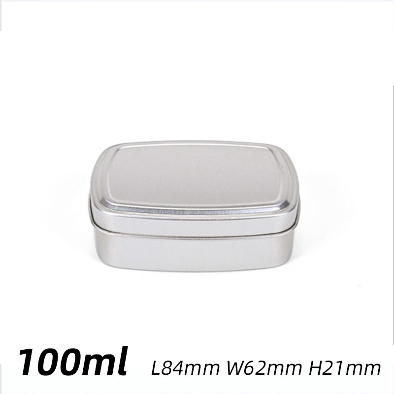 100ml方形糖果盒 茶叶糖果金属盒饼干金属罐 84*62*21mm香皂铝罐