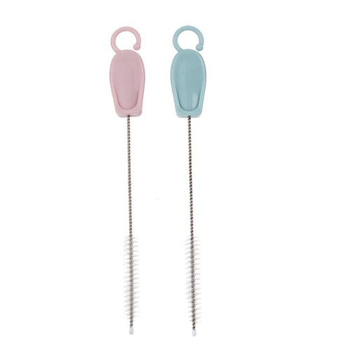 Dora Dora Bu Baby Stainless Steel Straw Brush Children with PP Handle Bottle Nipple Brush Cleaning Brush Set 6258