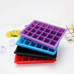Creative 24-grid 15-grid silicone ice tray with lid square ice box DIY ice cube mold ice tray sufficient