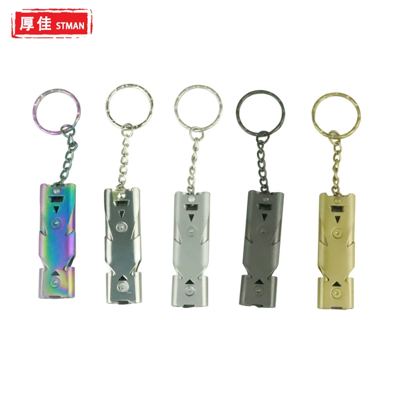 Металлический свисток для выживания, уличный свисток, новый двухчастотный свисток, взрывной свисток, двухтрубный высокочастотный свисток