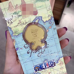 海賊王20周年金片手機貼 足金周家同款航海王路飛金幣卡通紅包