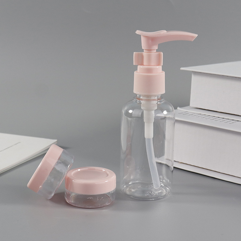 新款75毫升挤压分装瓶对瓶套装 便携旅行化妆品瓶白压喷瓶批发