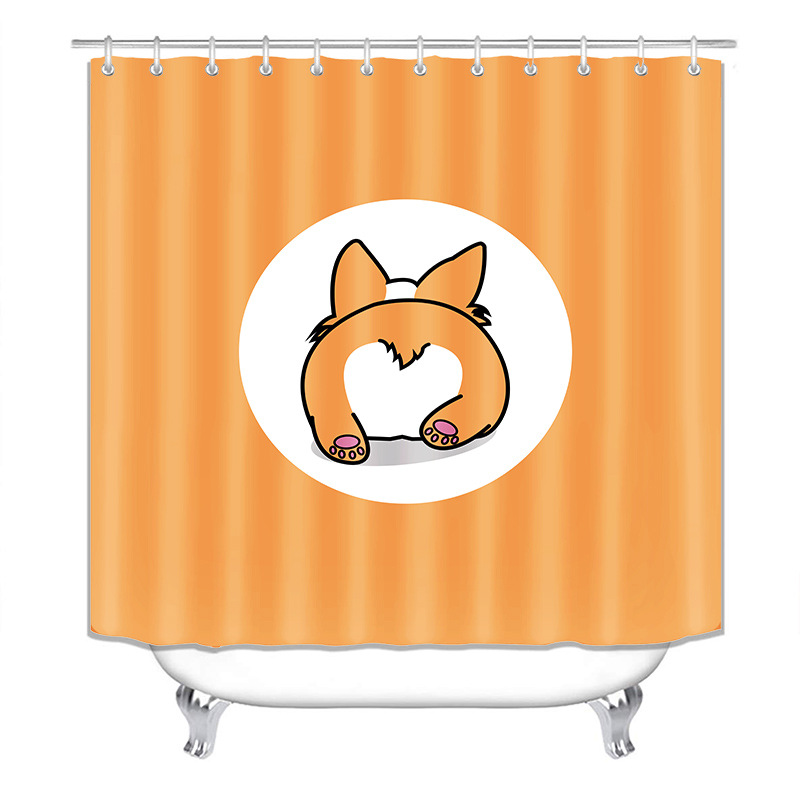 Suministro directo de comercio electrónico transfronterizo Impresión digital impermeable poliéster anime serie baño Cortina de ducha fábrica suministro directo Cortina de ducha al por mayor