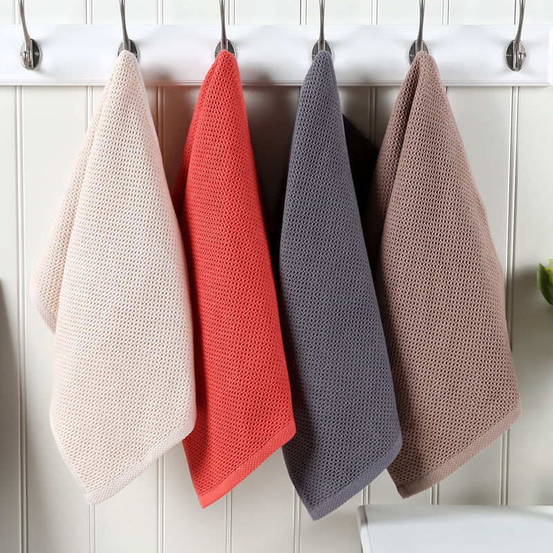 Pure Cotton Honeycomb Square Towel Wholesale Waffle Towel Cotton Thickened Absorbent Face Washcloth Children's Gauze Handkerchief Towel