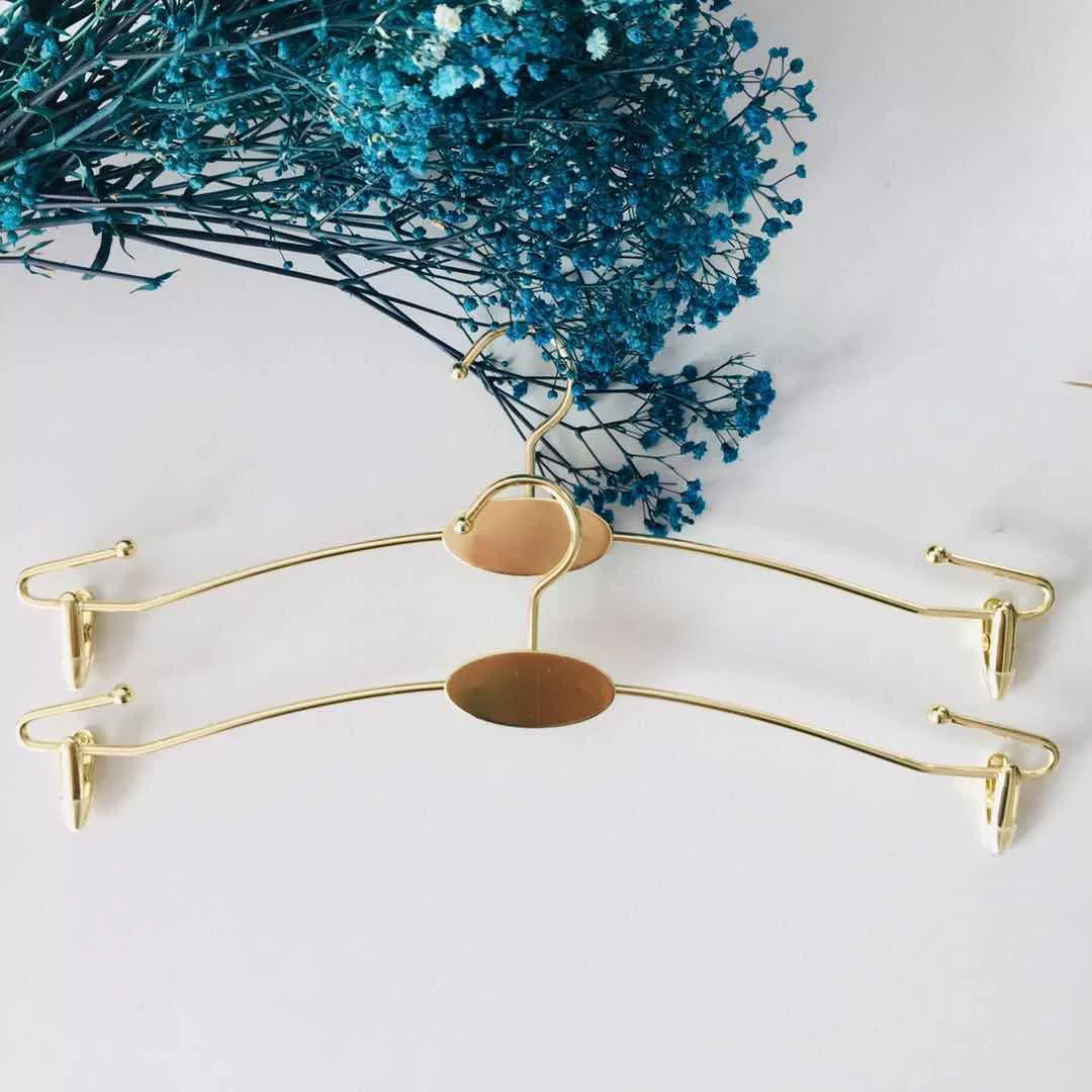 Pants, hanger, metal underwear, golden shoe last, wholesale, pink gold