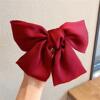 Red big hairgrip with bow, hairpins, cloth, cute universal hairpin, Korean style