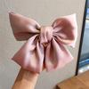 Red big hairgrip with bow, hairpins, cloth, cute universal hairpin, Korean style