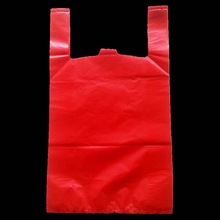 新料厚款商用红色塑料袋购物袋餐饮打包袋食品背心袋水果袋