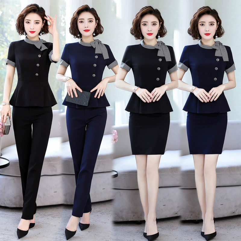 [Ювелирный магазин униформа] весной и летом новая корейская версия небольшого пиджака с короткими рукавами