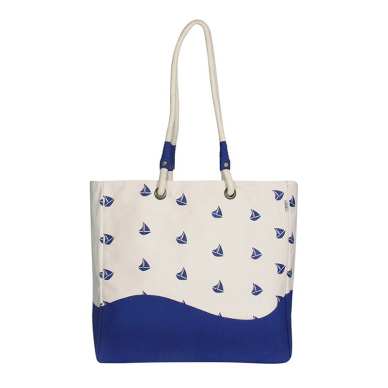 环保帆布袋棉绳手提沙滩包出行日用品袋购物袋自意logo