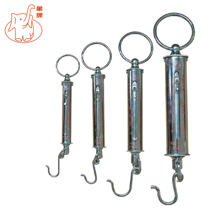 후크 규모 힘 측정 도구 실험 장력 테스터가있는 KL 시리즈 튜브 유형 동력계 스프링 금속 튜브 유형