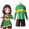Under the legend (green clothes + pants)