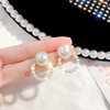 Silver needle, fashionable earrings, crystal, silver 925 sample, internet celebrity, wholesale