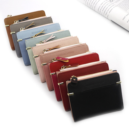 New Fashion Short Women's Zipper Wallet Korean Style Simple and Versatile Student Coin Purse Women's Wallet