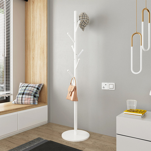 Household iron multi-functional coat rack colorful fashionable clothes rack creative clothes rack floor-standing bedroom home simple