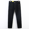 Spring summer thin black elastic loose straight jeans, casual trousers