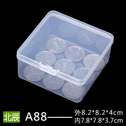 Factory direct supply PP box rectangular transparent plastic box component empty box stationery packaging storage box jewelry small box