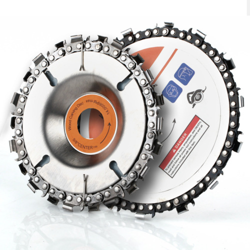 Special 4-inch 22-tooth chain disc for angle grinder, woodworking engraving chain saw disc, 5-inch angle grinder disc, wood slotting saw blade