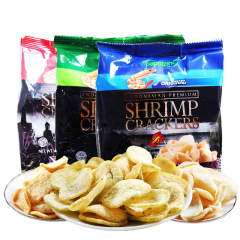 Southeast Asian Leisure Snacks, Indonesian Import Papatonk Pah-pah-tong Shrimp Chips, Bestselling Puffed Snack 40g