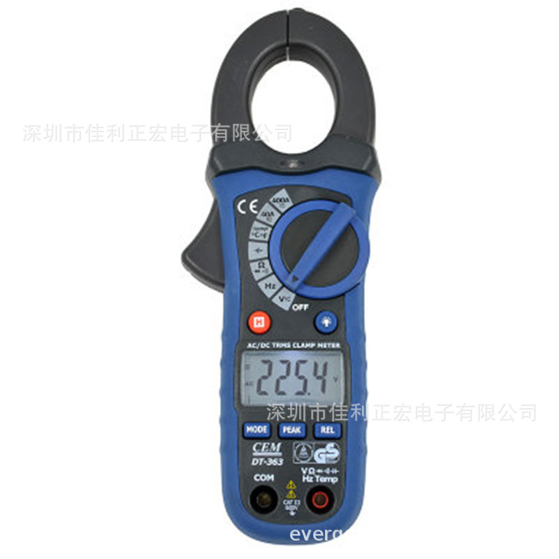 CEM华盛昌DT-363交直流钳形自动量程蜂鸣提示K型测温