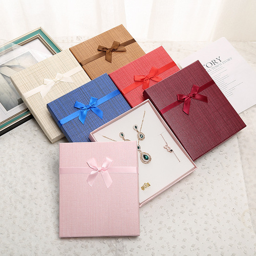 Manufacturer jewelry packaging box high-end gift box heaven and earth cover simple style gift box wholesale