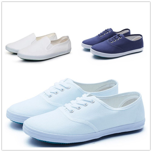 Qingdao Global National Tour boys and girls small white sneakers green bottom white mesh shoes sports shoes gymnastics shoes white canvas shoes