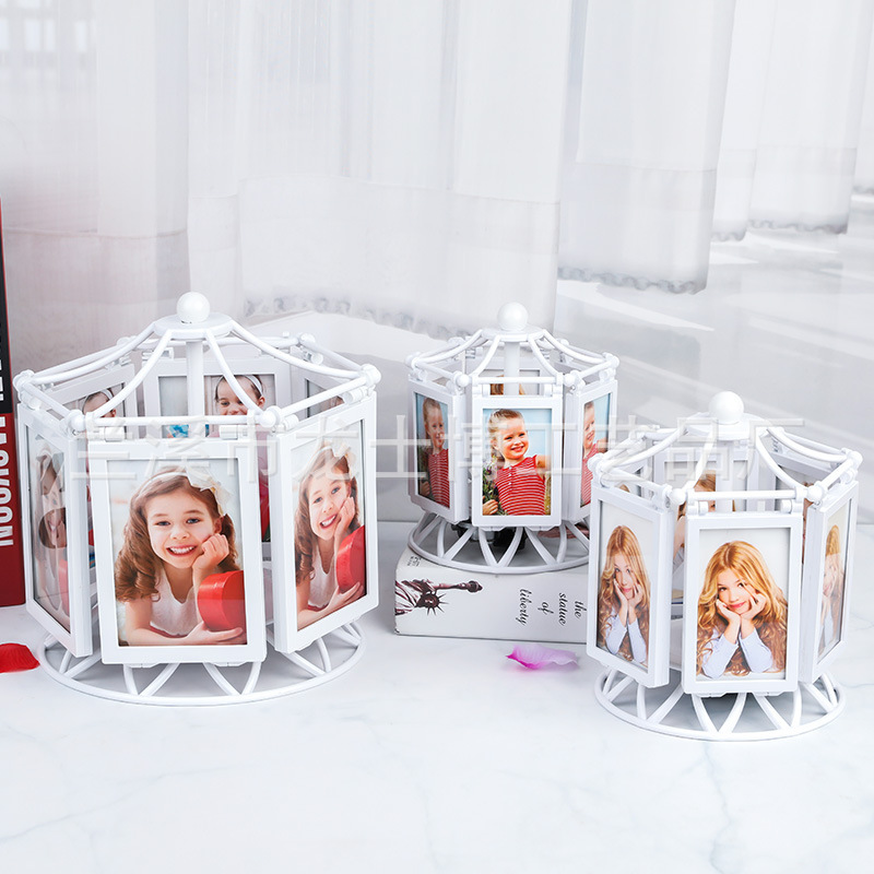 Creative children's 3 inch music Ferris wheel photo frame rotating windmill photo frame combination wedding photo studio wholesale