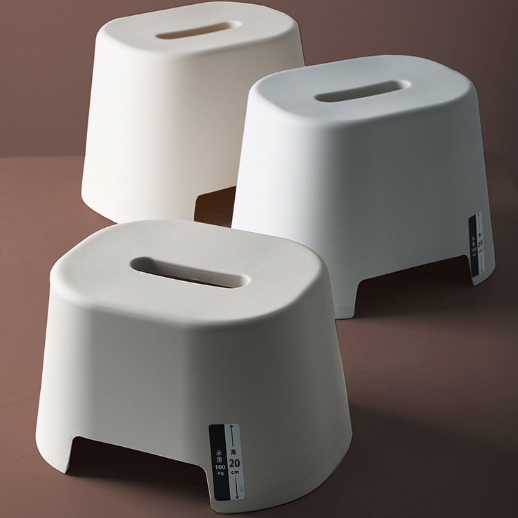 Plastic Stool Children's Bathroom Non-slip Small Bench Living Room Small Stool Fashionable Shoe Changing Stool Thickened Household