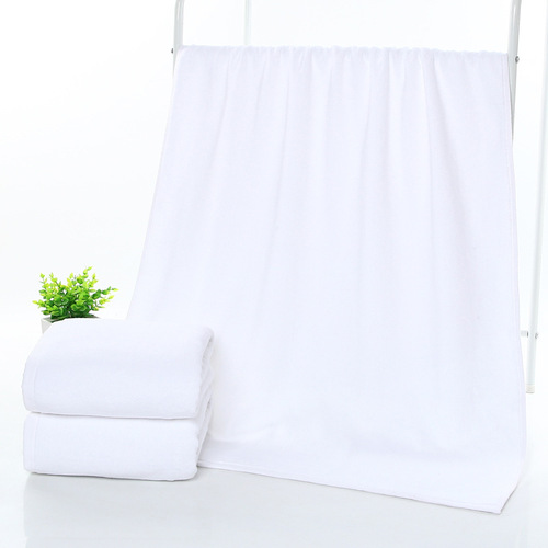 Pure cotton hotel bath towel 100% cotton extra thickened star hotel beauty salon white towel 100% cotton wholesale custom logo