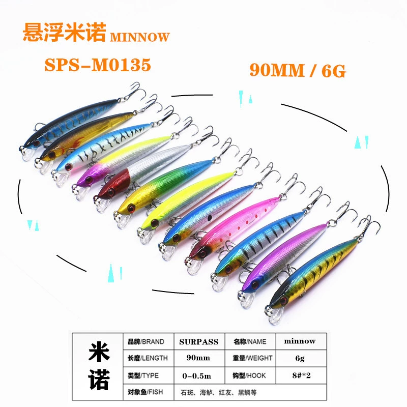 [Прямая поставка с фабрики] подвесная дорога Yaminuo 90mm6g многоцветная Опциональная оптовая продажа рыболовных снастей все виды пластиковых приманок