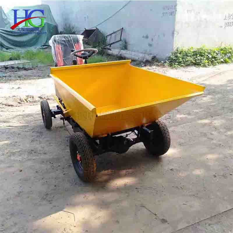 工地用电动灰斗车 电动砂浆运输小推车 供应座驾式电动拉灰车现货