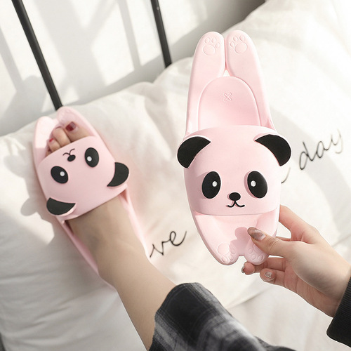 Cartoon parent-child shoes, children's slippers, women's summer non-slip slippers for girls, family of three, couple's bathroom non-slip slippers