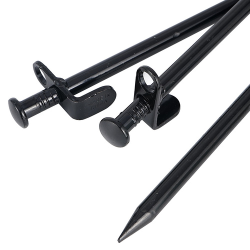 Outdoor steel nails canopy tent ground nails thickened and lengthened steel hardware snow nails accessories 30CM black wholesale