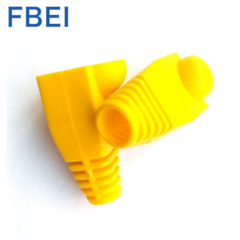 Фанбей RJ45 кожух коннектора сетевого кабеля 6.5 PVC цветной суперкатегория пять хвостовик гильза защитный чехол для кристаллической вилки