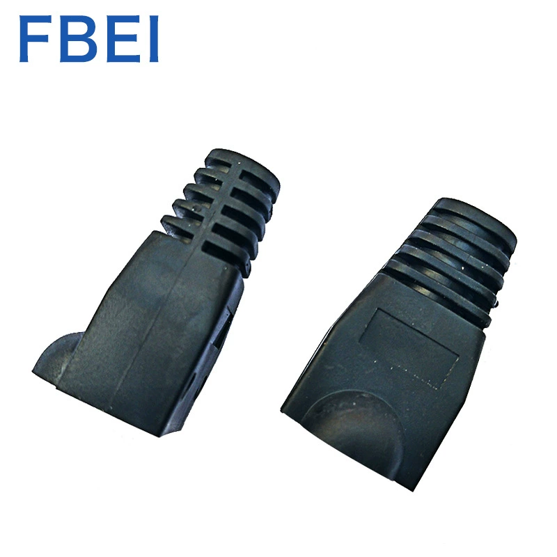 Фанбей RJ45 кожух коннектора сетевого кабеля 6.5 PVC цветной суперкатегория пять хвостовик гильза защитный чехол для кристаллической вилки
