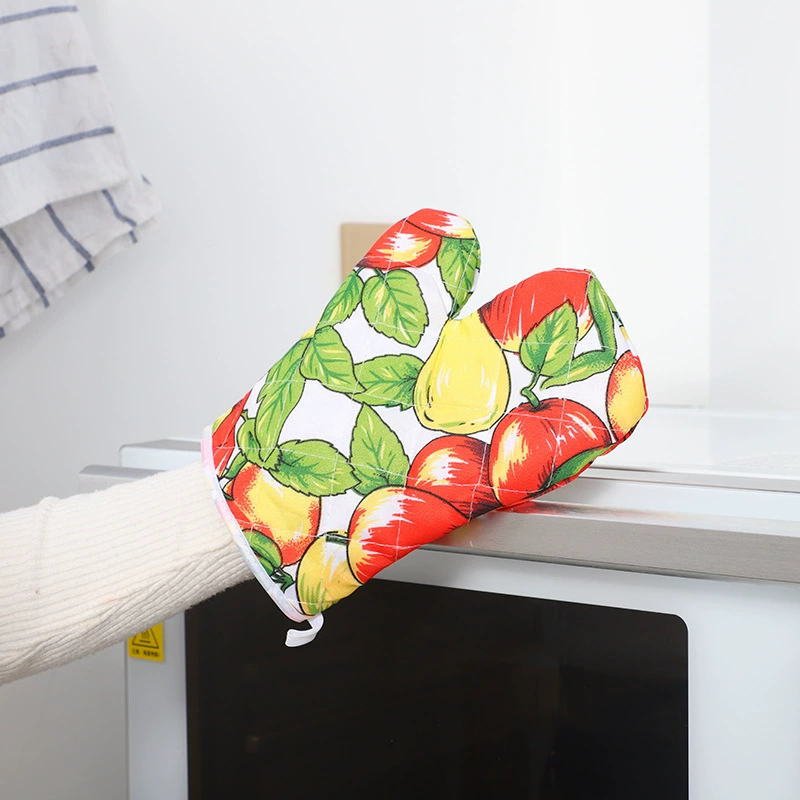 Перчатки для микроволновой печи с защитой от ожогов, бытовая печь, устойчивая к высоким температурам, белый хлопок, прямые поставки с фабрики, 1 пакет, теплоизоляционные перчатки