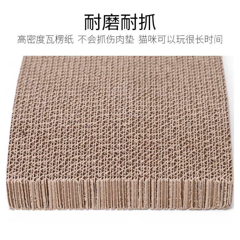 Fábrica al por mayor Hawo S-tipo papel corrugado gato tablero del rasguño de alta densidad de papel corrugado de bajo carbono cinturón catnip gato tablero del rasguño