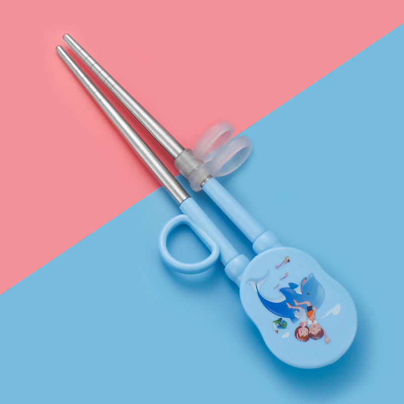 단일 파란색 훈련 젓가락