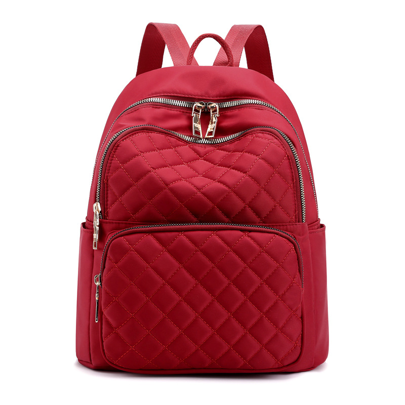 2023 nueva mochila de las mujeres de gran capacidad de nylon ligero bordado hilo Mochila De Las Mujeres bolsa de viaje simple mochila informal