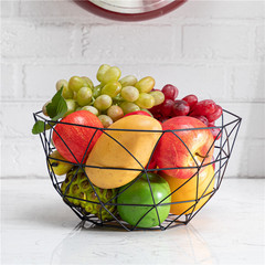 ins北歐創意家居鐵藝水果籃蔬菜零食客廳家用收納現代簡約水果盤