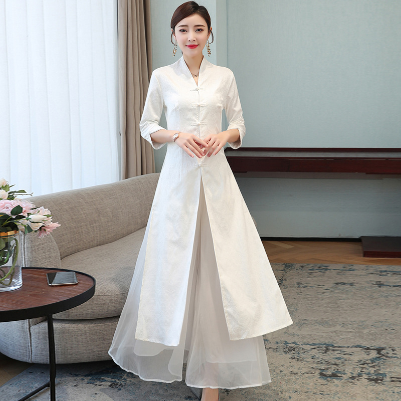 25 Spring Chinese Style Zen Dance Dress Retro Embroidery Evening Dress Literary Cotton and Linen Jacquard Tea Zen Dress Long Skirt for Women 25 Spring Chinese Style Zen Dance Dress Retro Embroidery Evening Dress Literary Cotton and Linen Jacquard Tea Zen Dress Long Skirt for Women