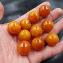 平价玉器 DIY饰品配件仿老蜜蜡圆珠散珠 20毫米琥珀蜜蜡珠子