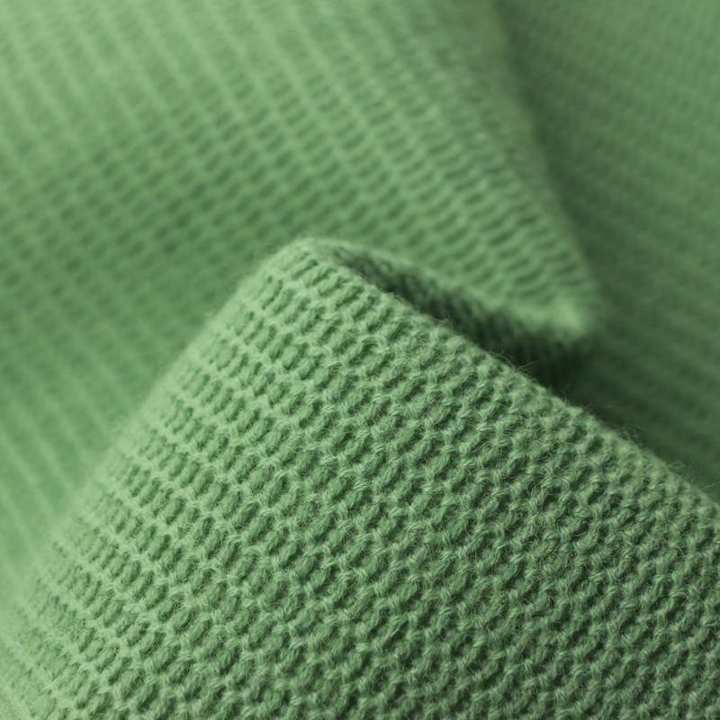 针织腈纶羊毛粗针罗纹布复合涤纶氨纶单面拉绒布时尚夹克风衣面料