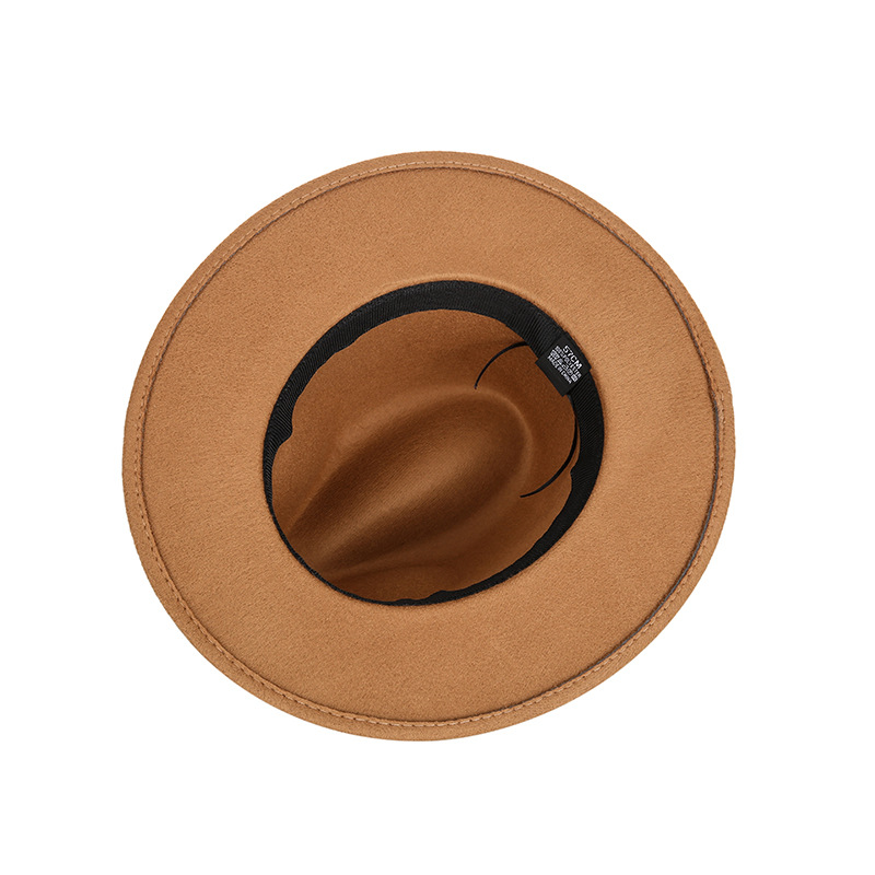 2022 otoño e invierno nuevo estilo europeo y americano lana Jazz sombrero moda mujer sombrero superior sombrero fábrica al por mayor bolsa pelo banda