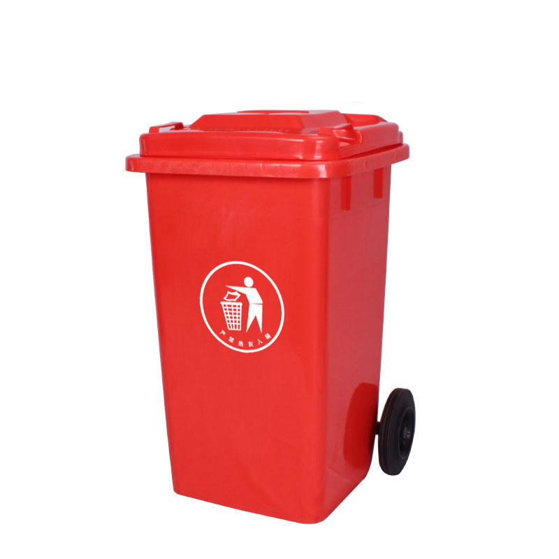 Cubos de basura de plástico para exterior de 120L/240L, con pedal y ruedas, para gestión de residuos o propiedades, fabricante