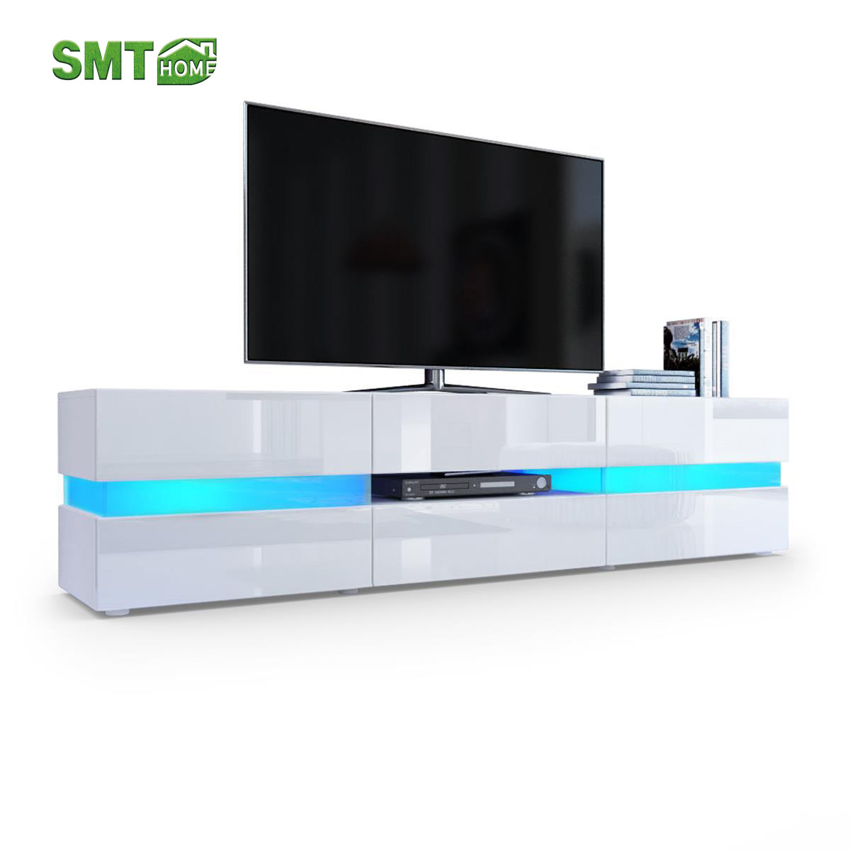 Mueble para TV LED de alto brillo, mueble audiovisual, mueble para TV de aglomerado con LED, suministro directo del fabricante. image 1